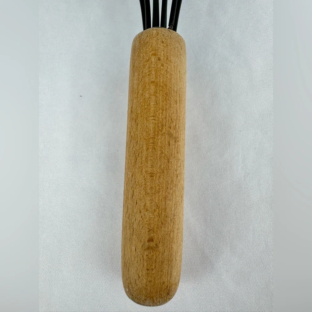 Crate and Barrel Silicone Whisk with Wooden Handle